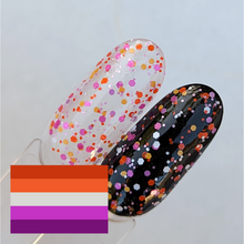 Load image into Gallery viewer, Lesbian Pride Glitter Topper