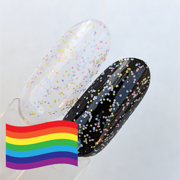 Pastel Rainbow Pride Glitter Topper