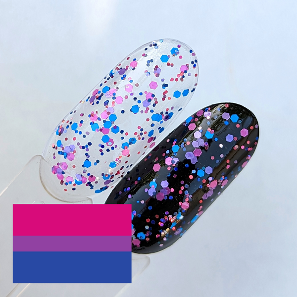 Bisexual Pride Glitter Topper