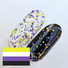 Load image into Gallery viewer, Enby Pride Glitter Topper
