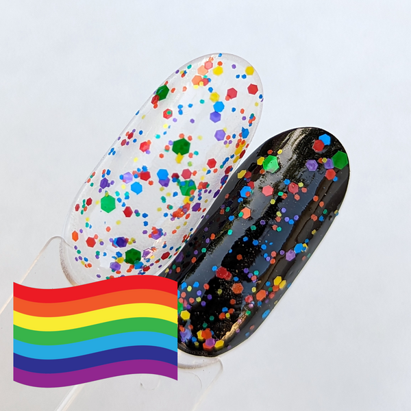 Classic Rainbow Pride Glitter Topper
