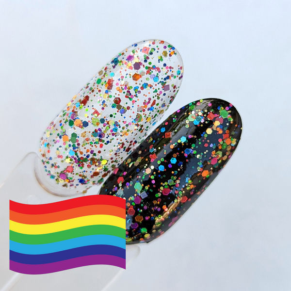 Holo Rainbow Pride Glitter Topper