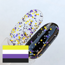 Load image into Gallery viewer, Enby Pride Glitter Topper
