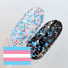Load image into Gallery viewer, Trans Pride Glitter Topper
